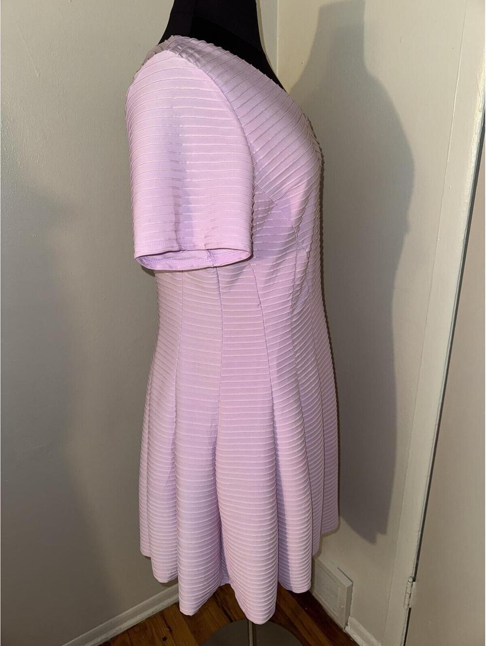 Lane Bryant Lavender Textured Fit & Flare Dress Size 18/20 - Picture 5 of 6